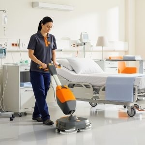 TASKI ULTIMAXX 360 – kompaktowa maszyna szorująco-zbierająca